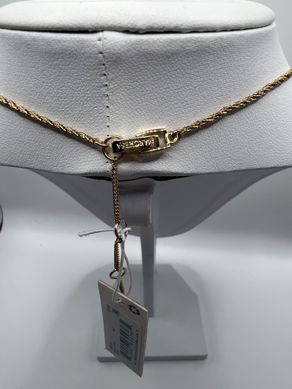 Marchesa Crystal & Imitation Pearl Lariat Necklace, 16" + 3" extender - Picture 6 of 8